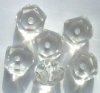 6 13x23mm Bumpy Crystal Rondelle Vintage Acrylics